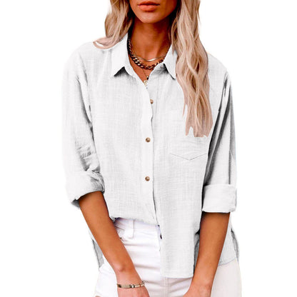 Women's Linen Button-Down Shirt