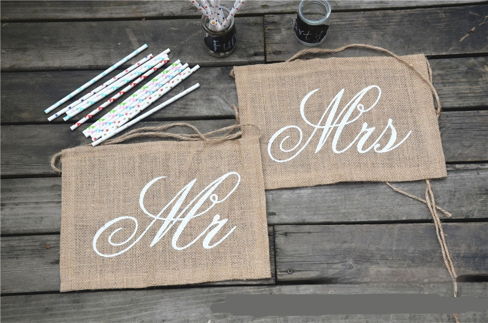 Bride & Groom Wedding Chair Decor