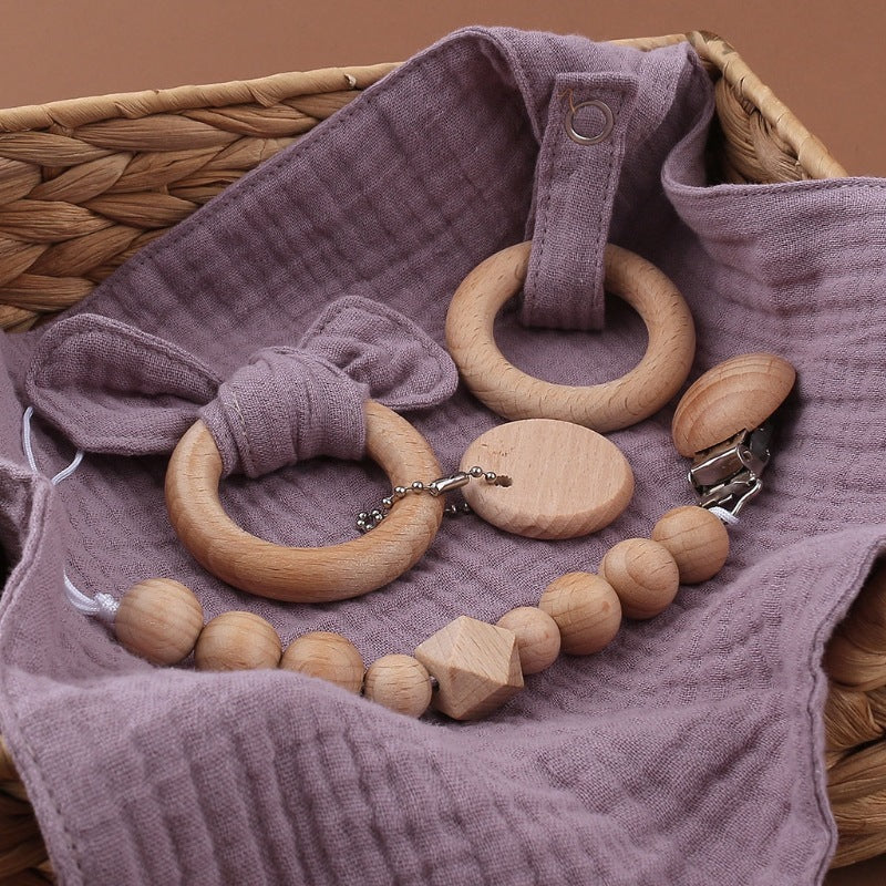 Baby Muslin Wooden Gift Sets