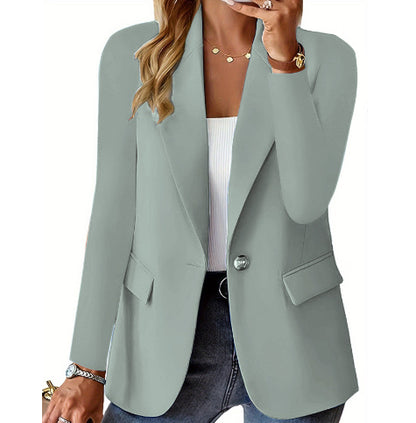 Women's Lapel Button Jacket
