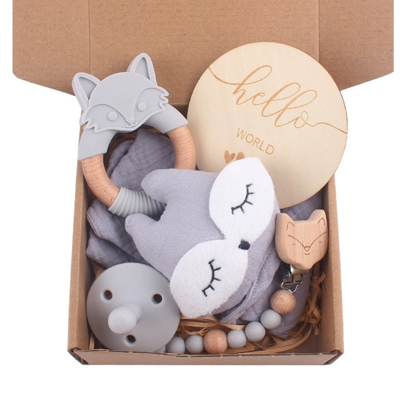 Baby Muslin Wooden Gift Sets