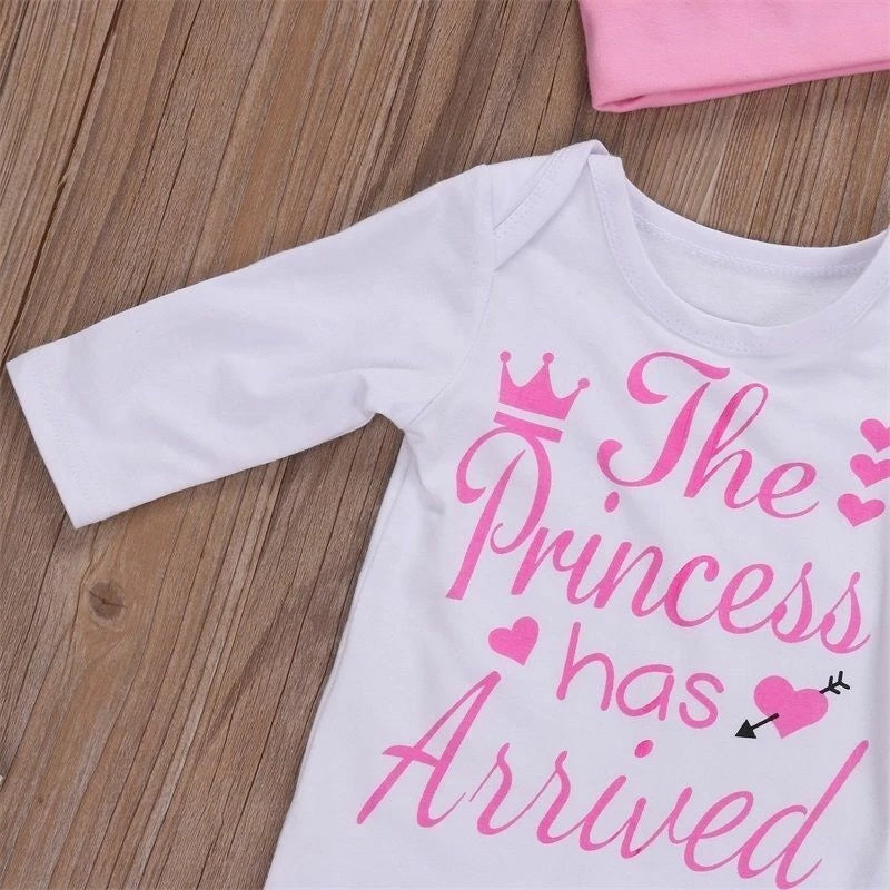 Baby The Princess Has Arrived Outfit 4pcs set