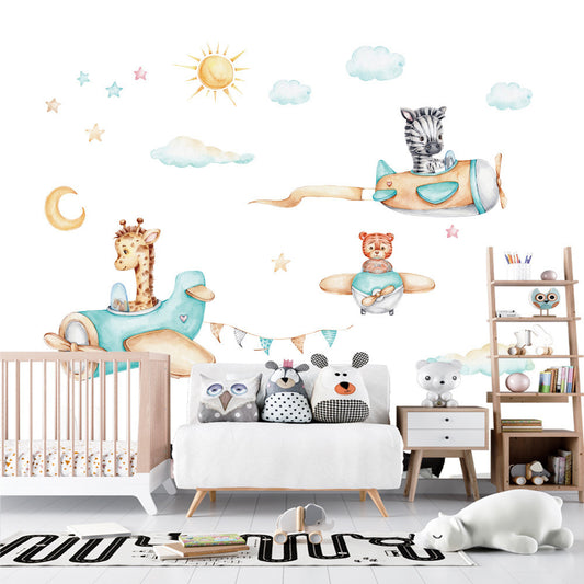 Children's Flying Zoo Animal Wall Decal