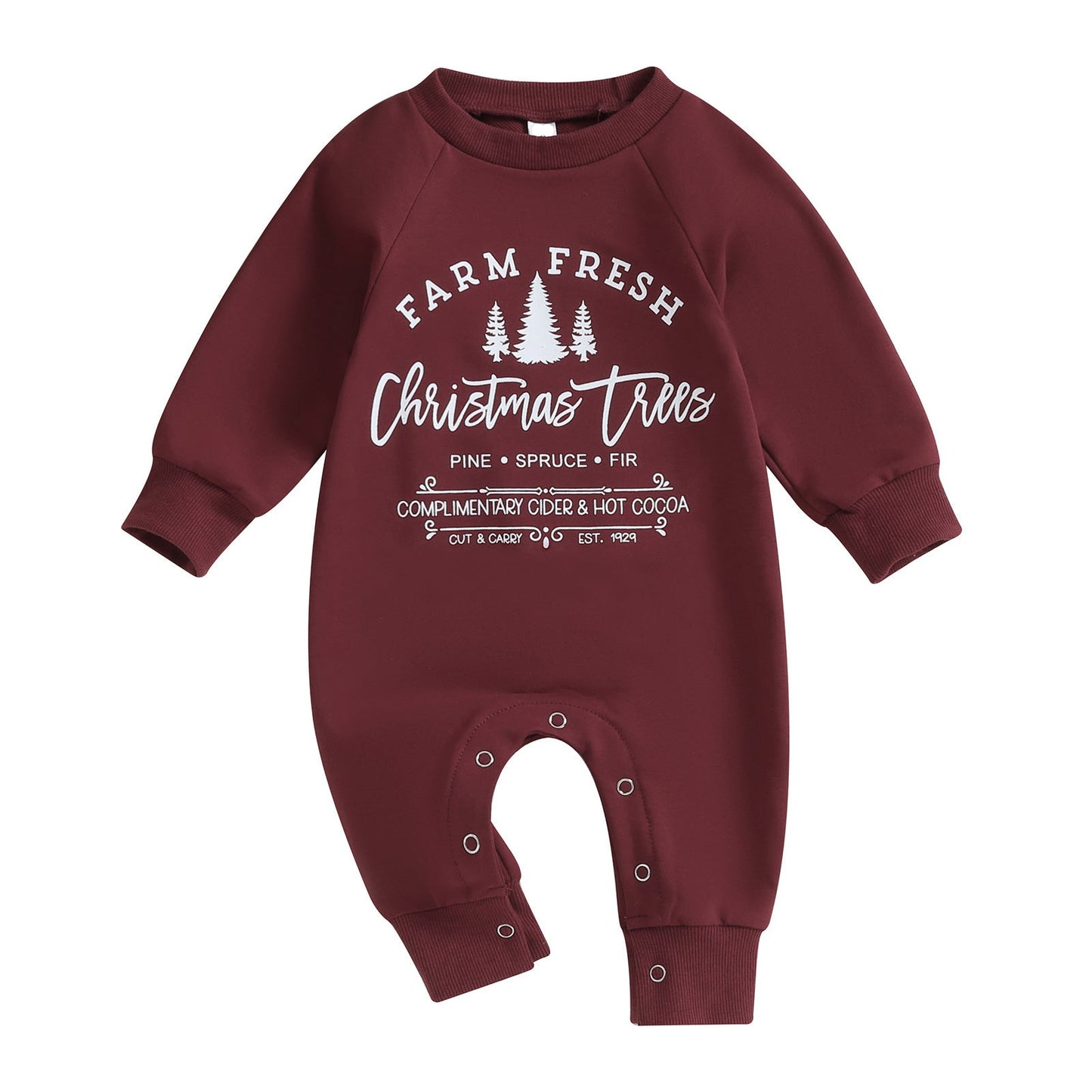 Baby's Farm Fresh Christmas Trees Romper