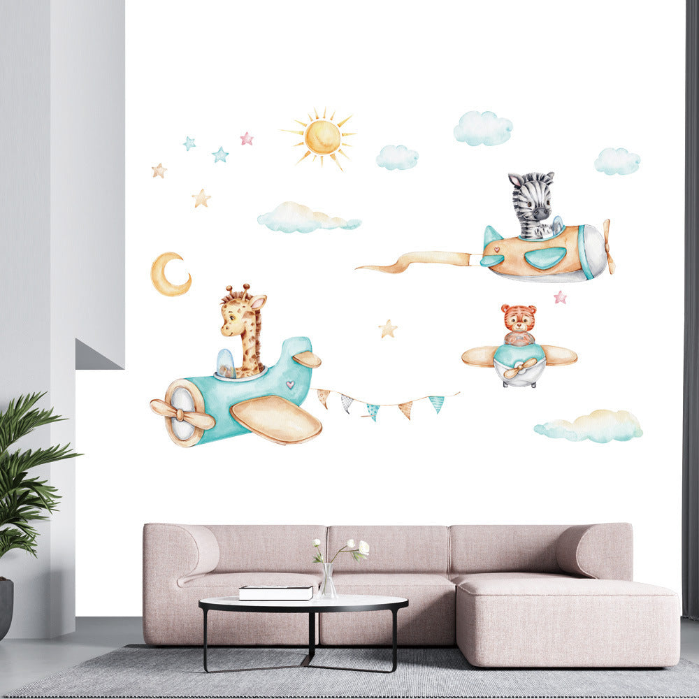 Children's Flying Zoo Animal Wall Decal
