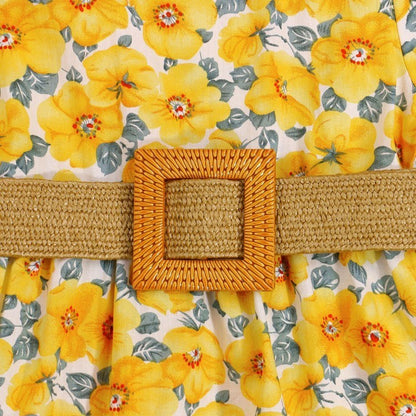 Girl's Yellow Flower Dress