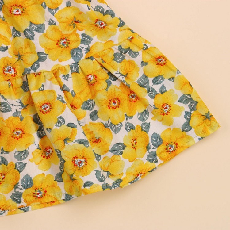 Girl's Yellow Flower Dress
