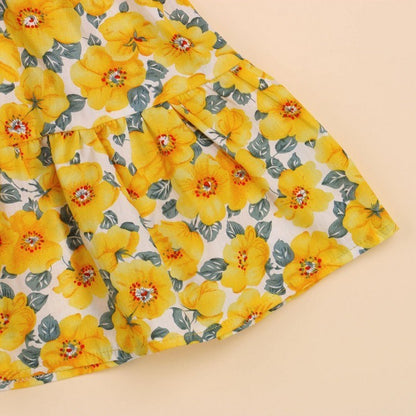 Girl's Yellow Flower Dress