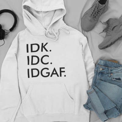 IDK Printed Hoodie