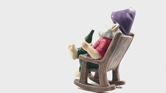 Garden Ornaments And Rocking Chair Dwarf